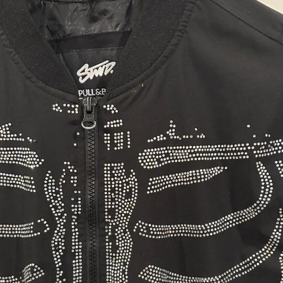 Pull&Bear Black Jacket with Silver Accents - Picture 12 of 14